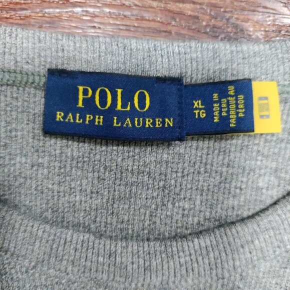 Polo Ralph Lauren Super Light Ribbed Waffle Utility Base Layer Top Gray XL - Picture 5 of 10